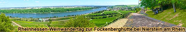 Rheinhessen-Weinwandertag Weinwanderung zur Fockenberghuette bei Nierstein am Rhein.